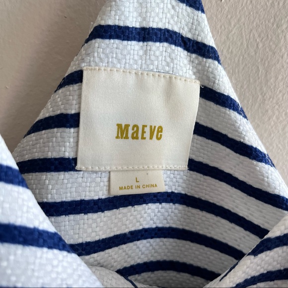 Blue Anthropologie A'hoy Striped Small Short Casual Dress - Picture 4 of 11